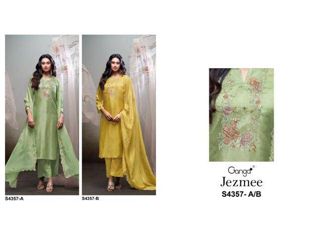 Ganga jezmee 4357 Designer dress materials in Kolkata
